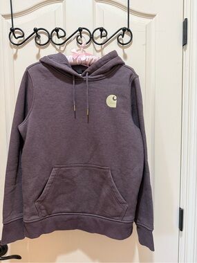 Women’s Carhartt Lavender-Mauve Logo Pullover Hoodie Size XS
